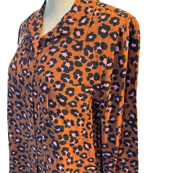 Sanctuary Leopard Print Top - Brown with Pink/Black - Picture 4 of 9